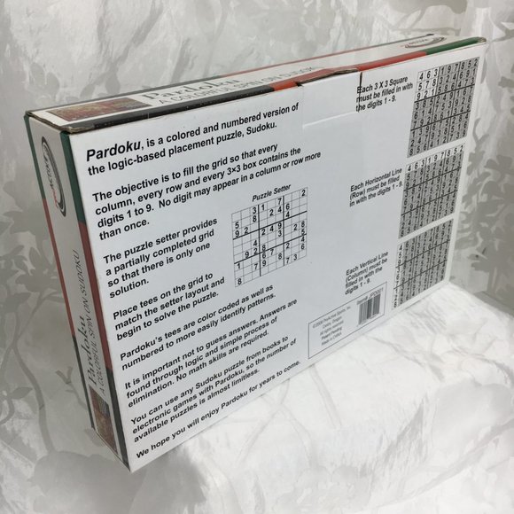 Pardoku Golf Version of Sudoku NWT - Picture 7 of 9